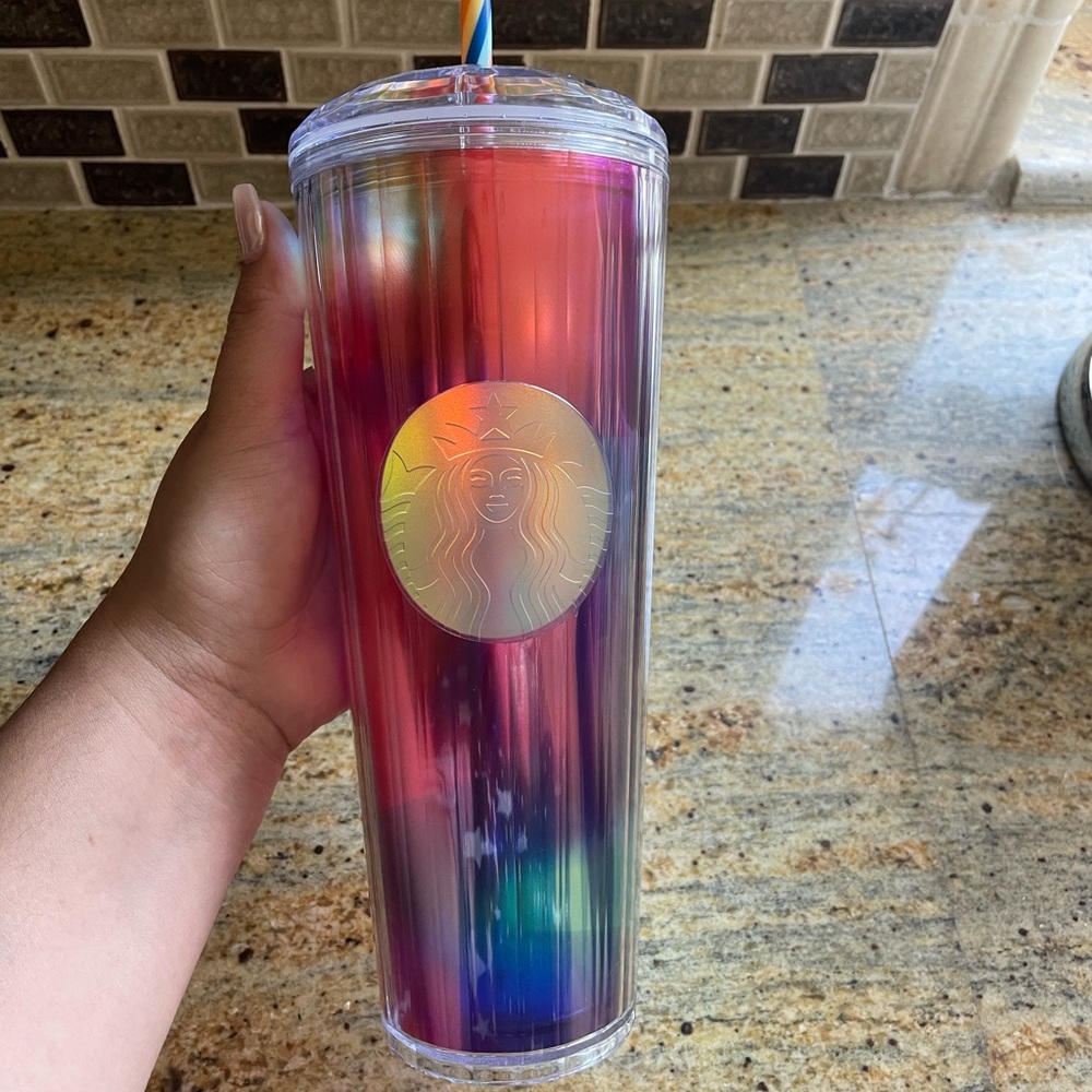 Starbucks 2021 Summer Rainbow Kaleidoscope 24oz Venti Tumbler
